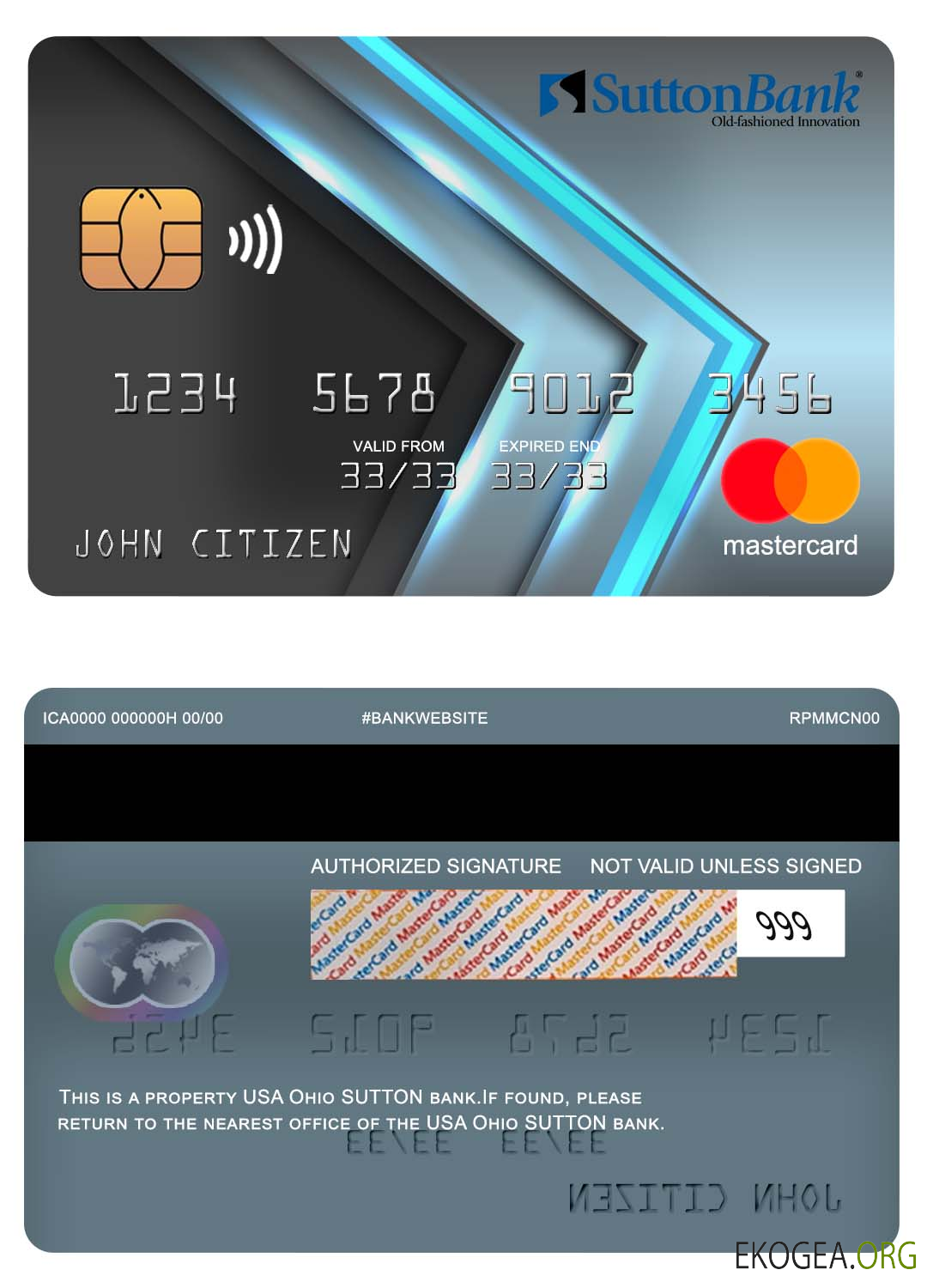 USA Ohio SUTTON banque mastercard